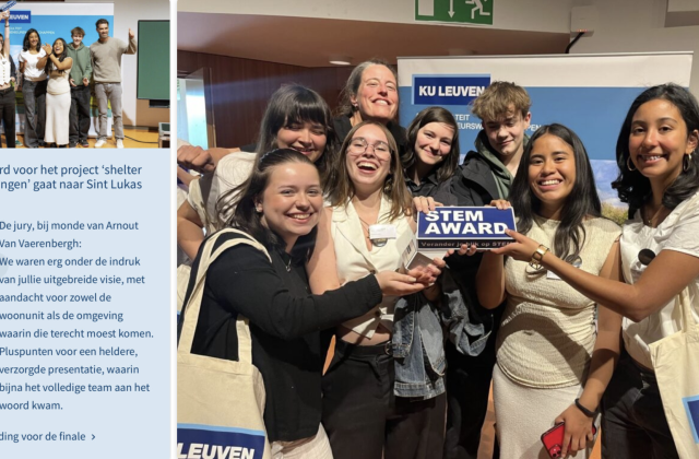STEM Award voor het project ‘shelter voor vluchtelingen’